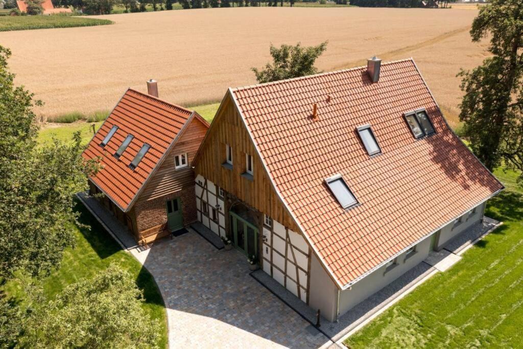 Zum Heuerling Ferienwohung Im Alten Stall Mit Sauna Versmold Dış mekan fotoğraf